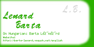 lenard barta business card